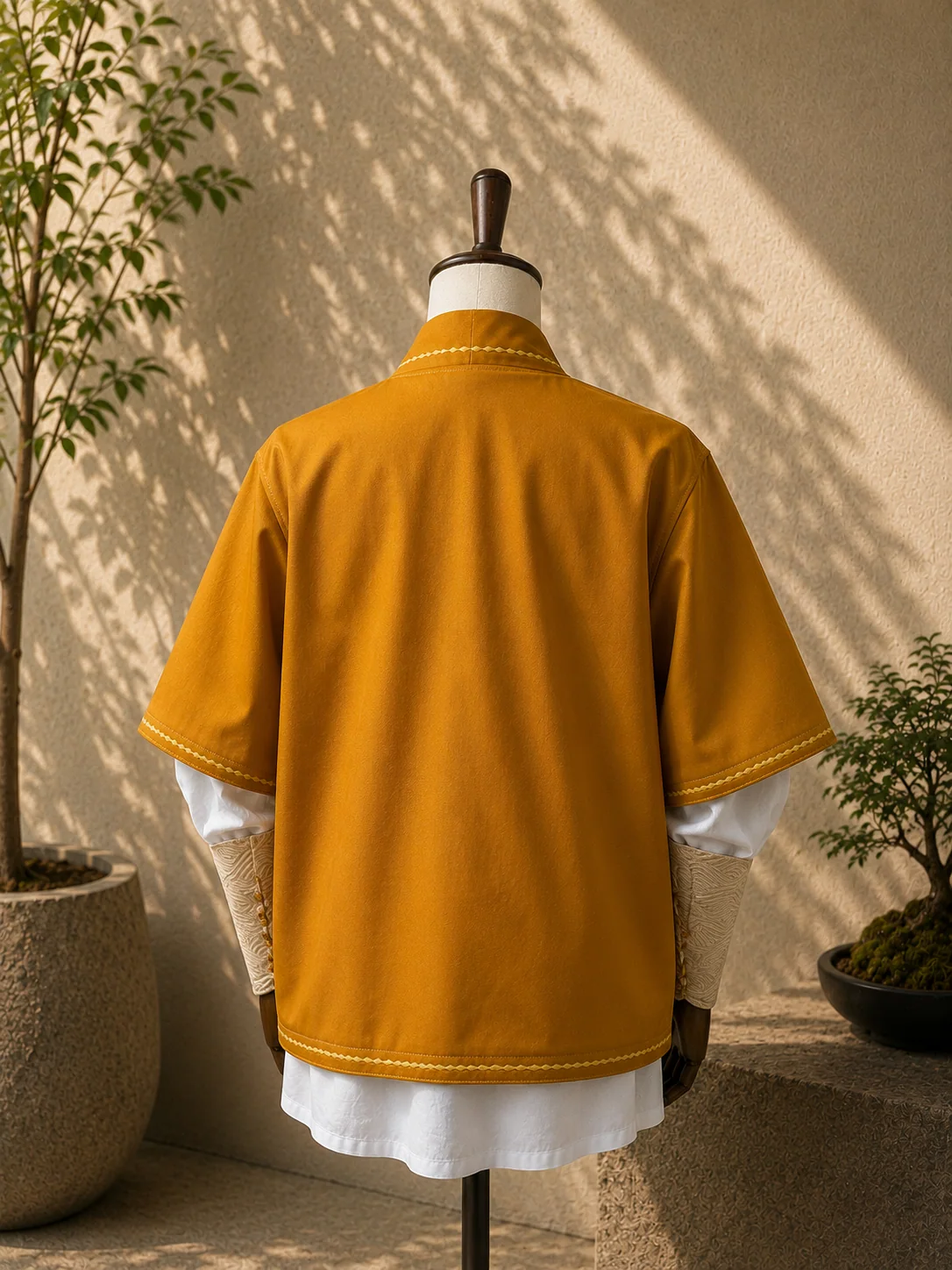 Back view of golden Riōnyn jacket