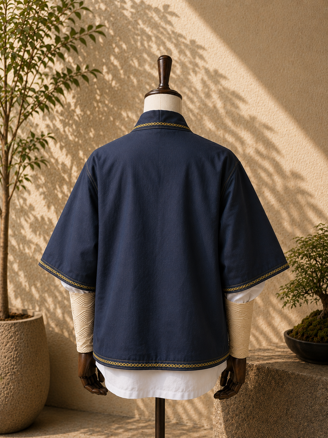 Back view of midnight Riōnyn jacket